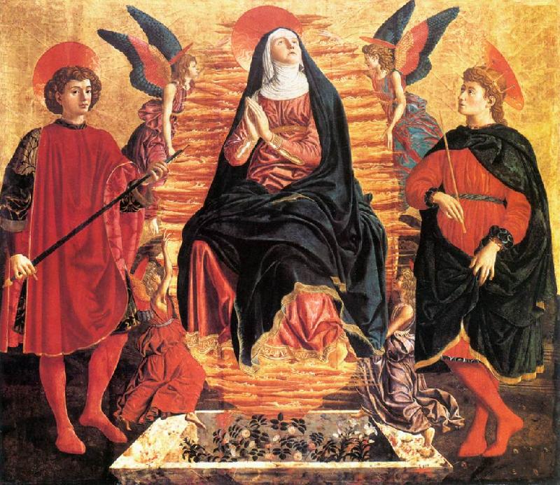 Andrea del Castagno Our Lady of the Assumption with Sts Miniato and Julian Sweden oil painting art